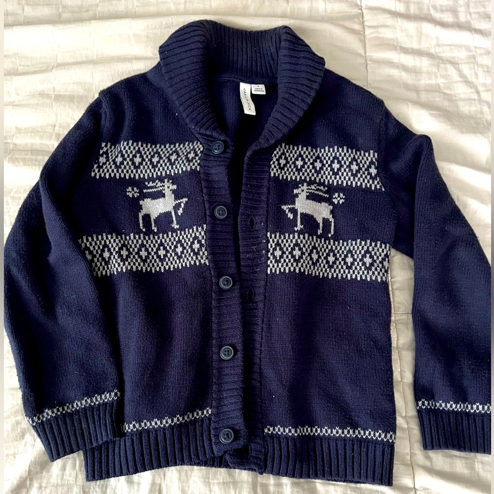 Janie and jack christmas cardigan for boys
